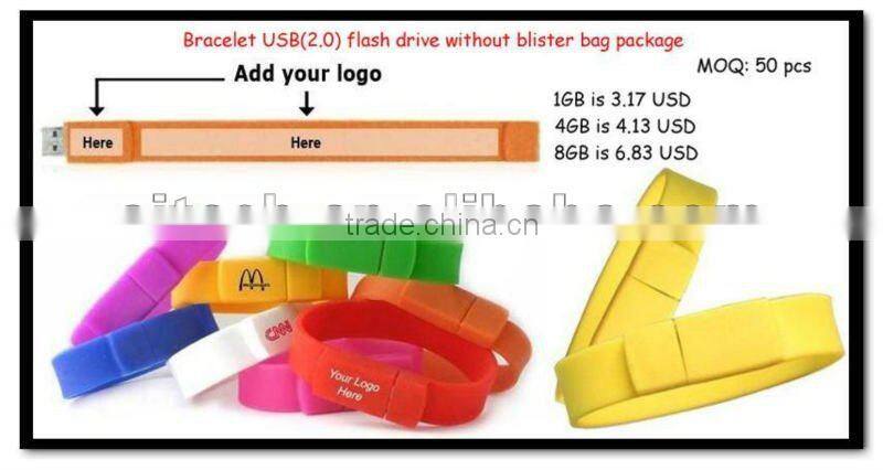 2015 colorful wristband bracelet usb/new metal bracelet usb flash drive