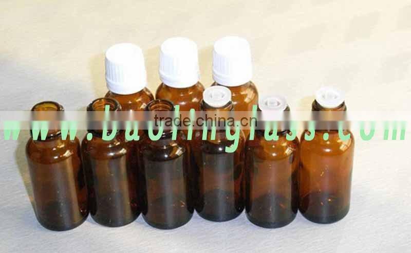 amber width mouth glass bottle for Pill