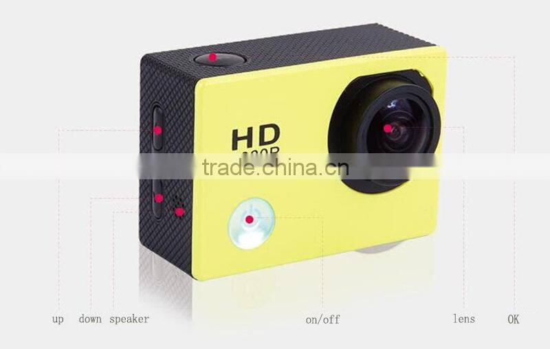 Hot 2.0 inch full hd waterproof wifi sport action camera 1080p
