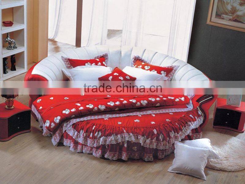 Hot selling modern soft italian leather round Bed DS-A805#