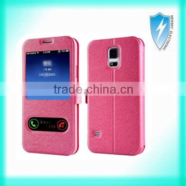 Manufacturer View Window case Leather Cover Case For Samsung S6