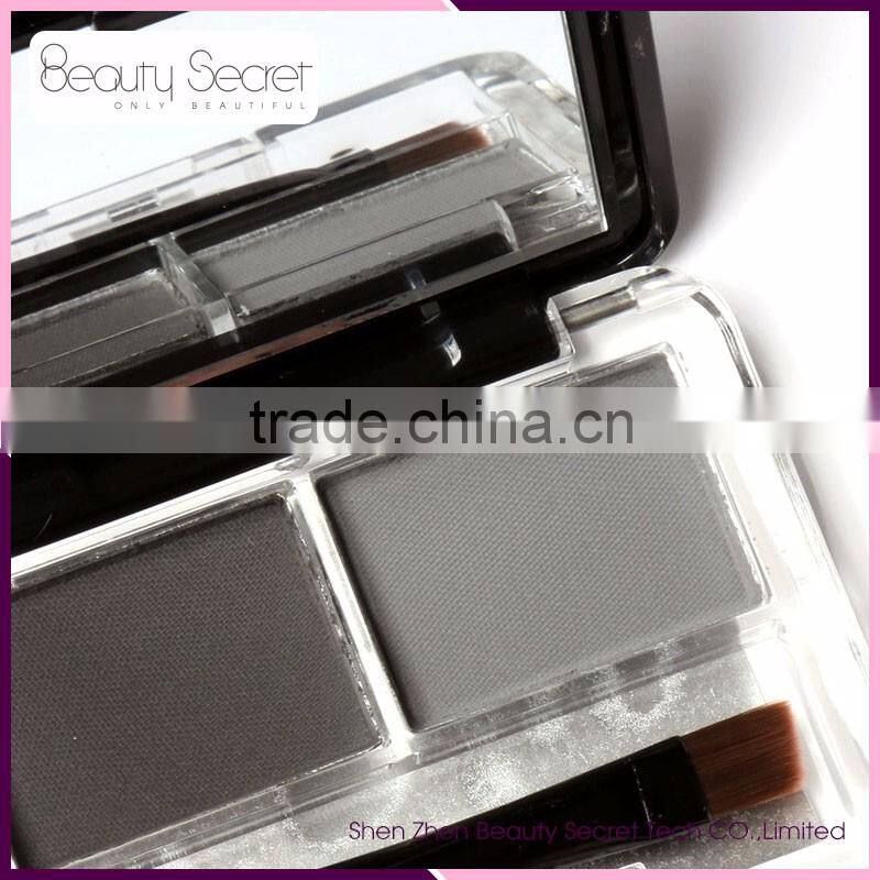 2 colors eyebrow powder with brush