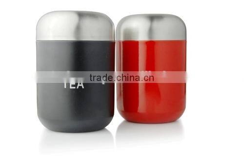 Stylish Colored Kitchen Storage Canister Capsule Shape