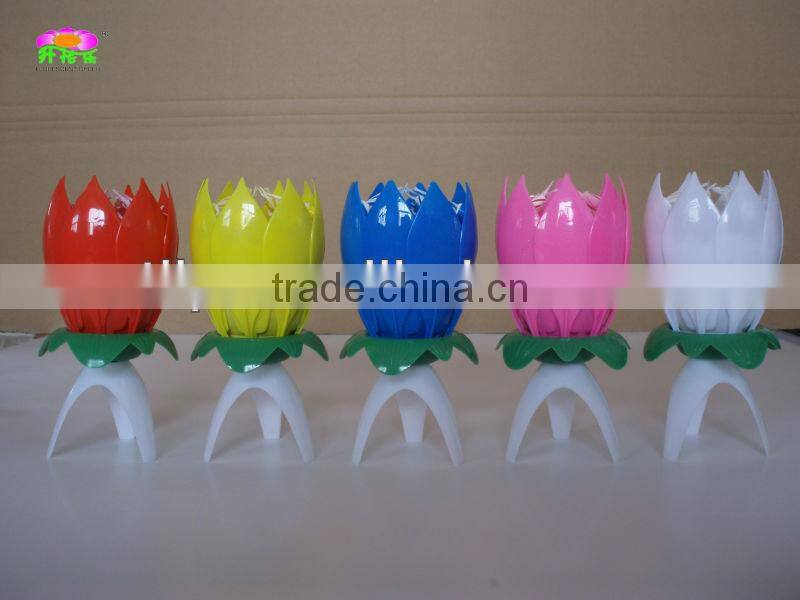 flowering musical birthday candle
