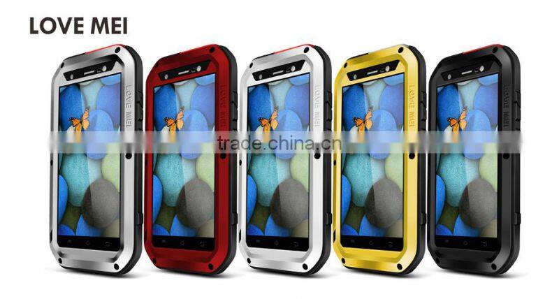 LOVE MEI Powerful Case Metal Aluminium+Gorilla Glass+ Silicon Hybrid Case for BBK VIVO XSHOT WATER PRPOOF CASE
