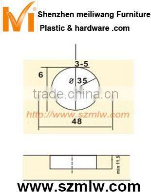 110 degree inset hinge