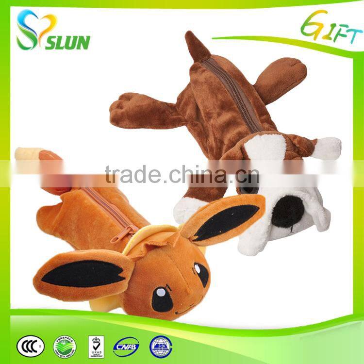 Customized Soft Plush Stuffed Pen Bag,Plush Pencil Bag