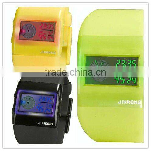 PU double display LCD watch