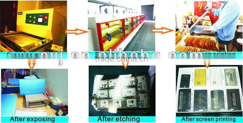 customized silver/golden laser cut metal business card