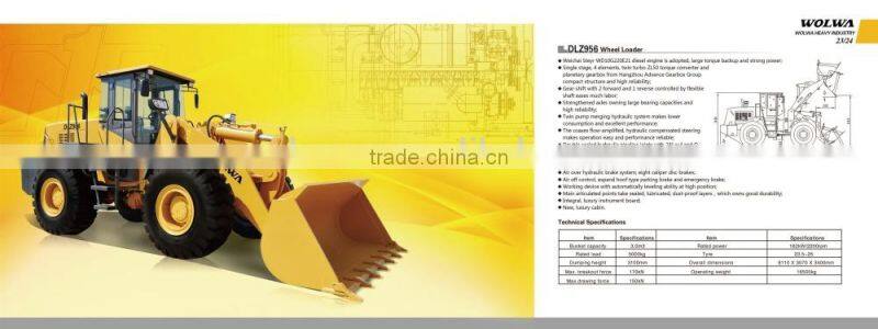 3cbm bucket 5ton DLZ956 wheel loader