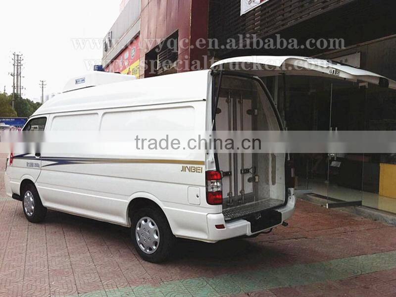 Jinbei 4X2 new refrigerator truck mini refrigerator van for sale