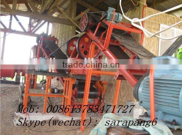 Small diesel engine jaw crusher used for gold ore crushing