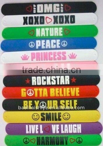 2011 NEW fashion Custom Personalized Slap Bracelets