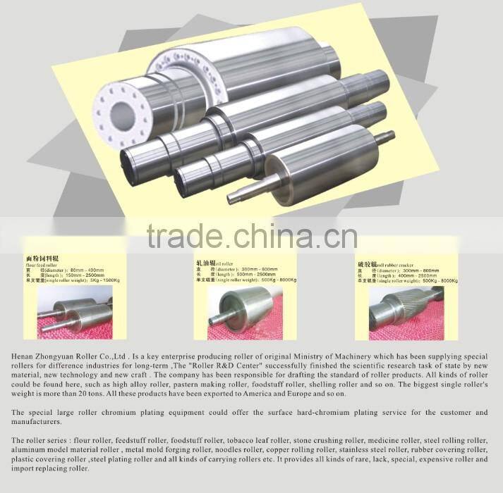 Rubber tread roller for rubber press milling machine
