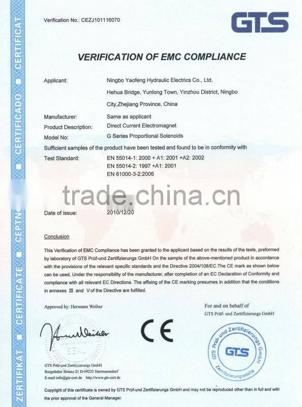 MSM- type hydraulic proportional electromagnet