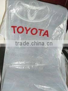 Disposable LDPE plastic car seat cover with print logo