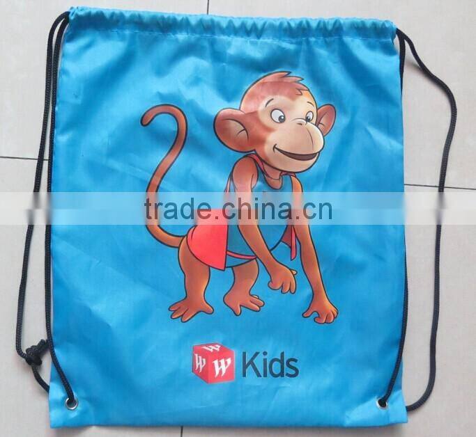 New custom polyester foldable drawstring beach bag