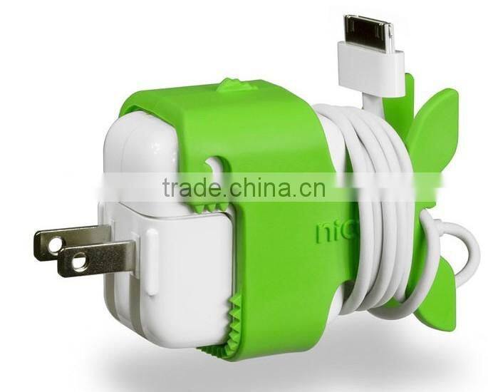 Silicone Nibbles the Fish cable holder &Fish shape cable holder/cable clip