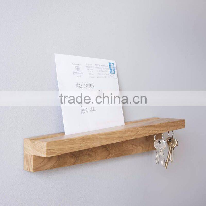 Solid wood Key rack Wooden Storage Shelf Oak Book Stand
