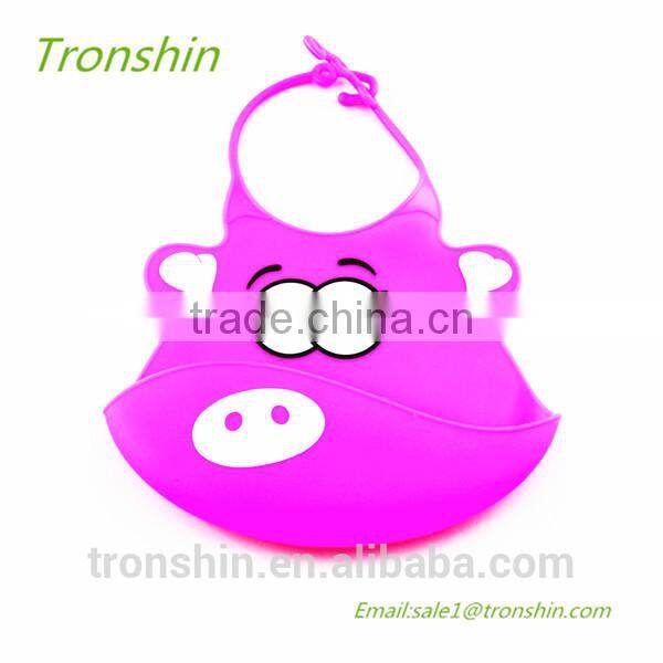 hot sale Washable Baby Silicon Feeding Bibs