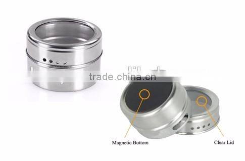 Multipurpose Storage Spice Jar Magnetic Steel Spice Jar