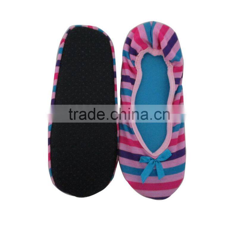 Trade assurance fashion casual stripe flat roll up shoes