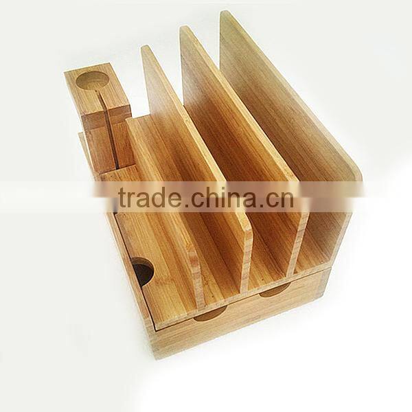 OEM mobile phone stand,multi-function bamboo bracket wholesale