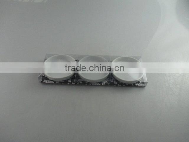 round porcelain tea bag holder dish set with film color box packing