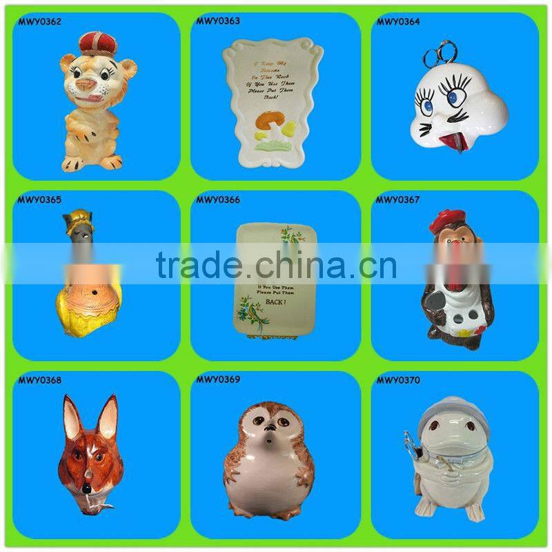 Wholeasale decorative animal ceramic stationery scissor holder