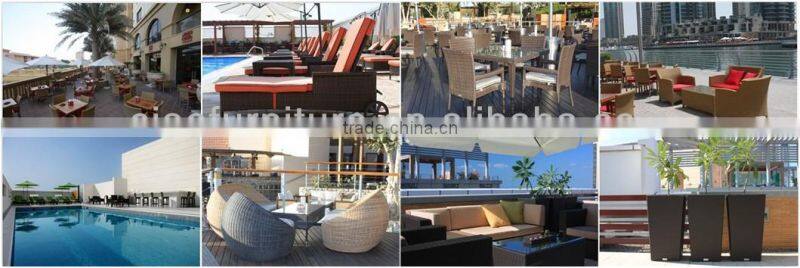 high ending high back wicker chair outdoor synthetic rattan day bed chair