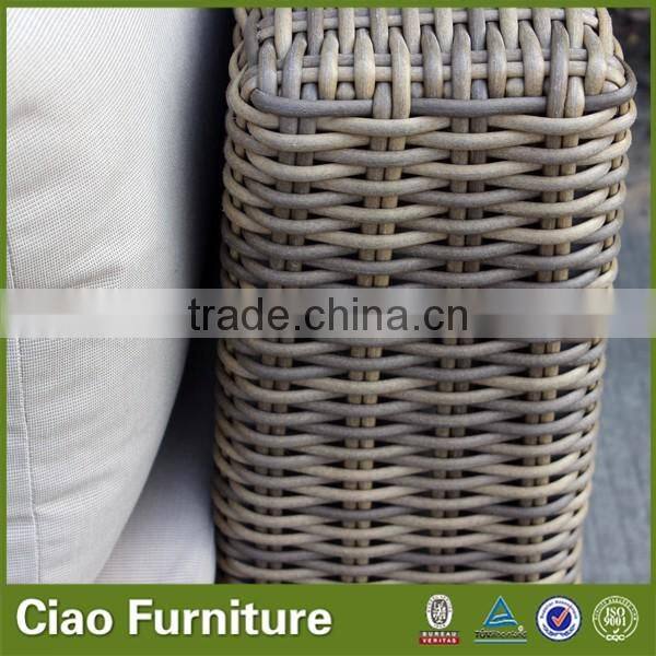 7.0 mm half round wicker furniture outdoor sofa set
