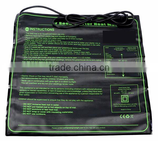 20x20 inch Durable Waterproof Seedling Heat Mat Warm Hydroponic Heating Pad