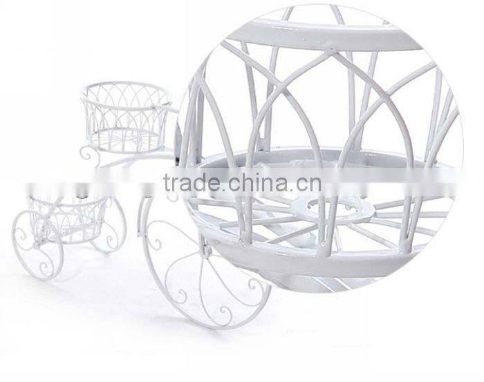 White metal craft bicycle flower stand with European style