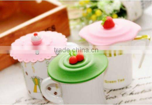 Heart shape silicone cup cover