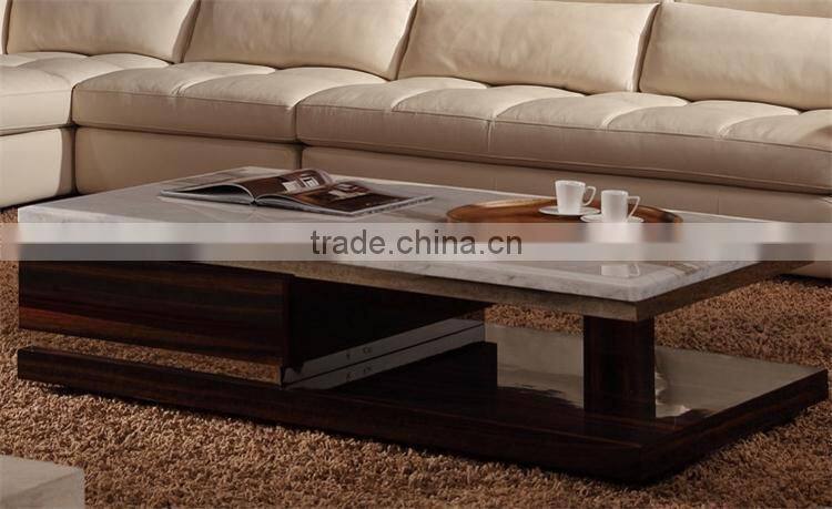 modern white marble top coffee table for living room furniture