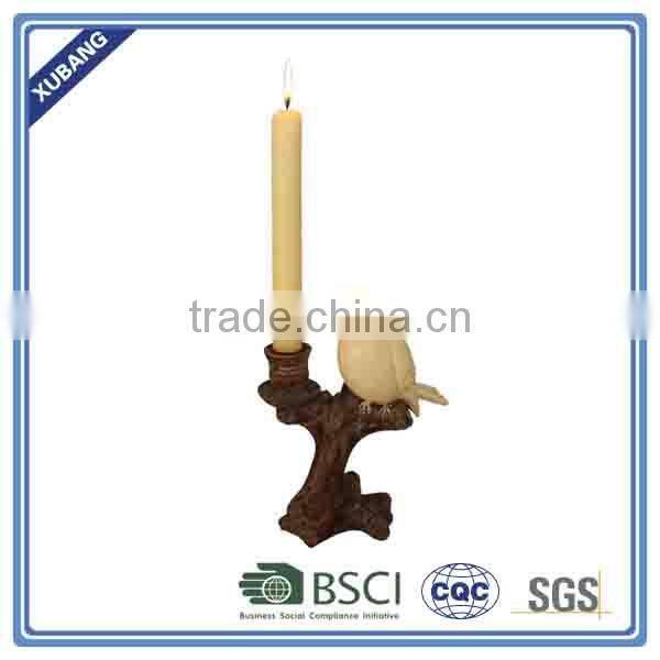 chinese poly resin wholesale best seller Bird and twig candle holder