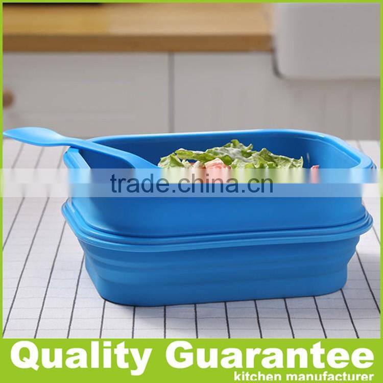 Customized Silicone bento box Double-deck Lunch Box Silicone food container