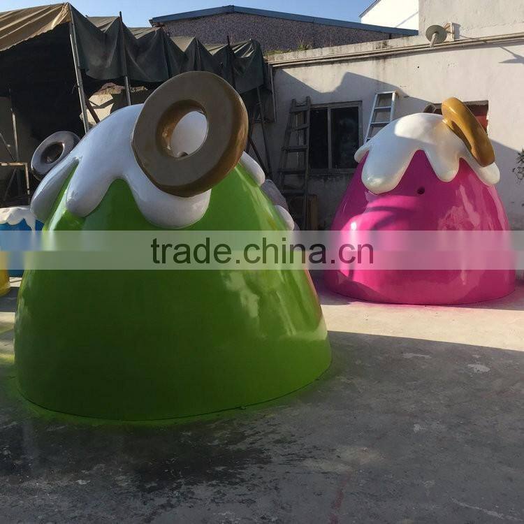 Outdoor FRP donut decoration
