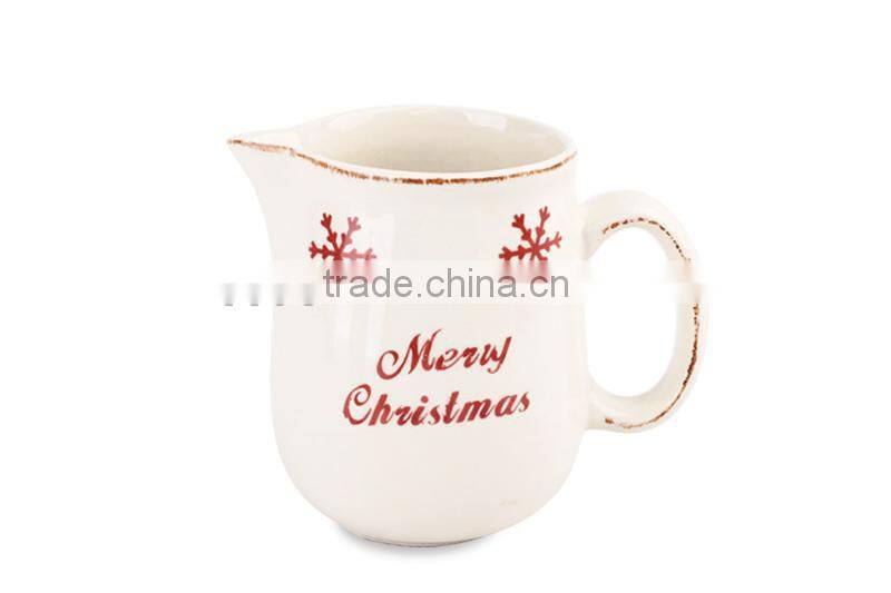 engrave ceramic stoneware milk pot butterfly design cream pot