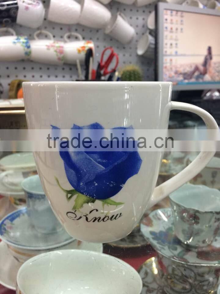 Red Blue Rose Classic Design Mug Cup