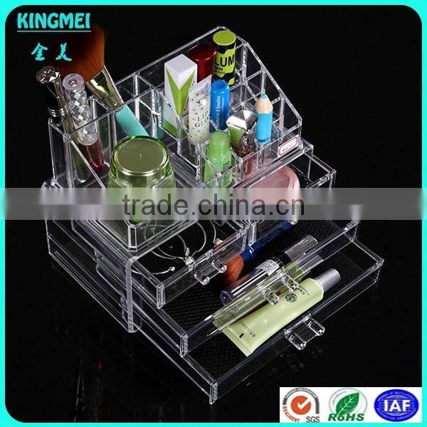 Acrylic Clear Makeup Organiser Cosmetic Storage 4 Drawers Jewellery Box