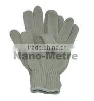 NMSAFETY 10 gauge natural cotton knitted gardening gloves pvc dotting gloves