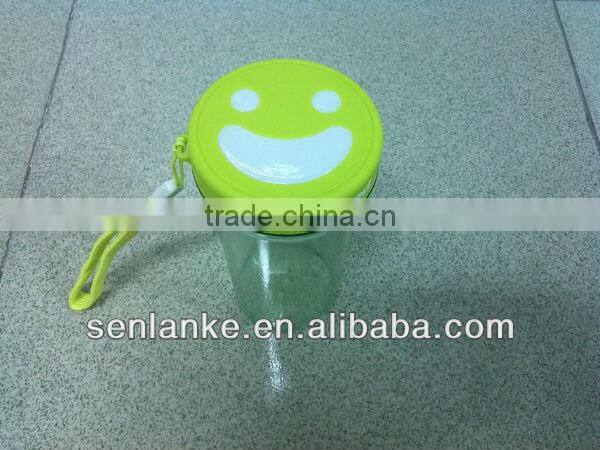 ps plastic water cup with lid and rope