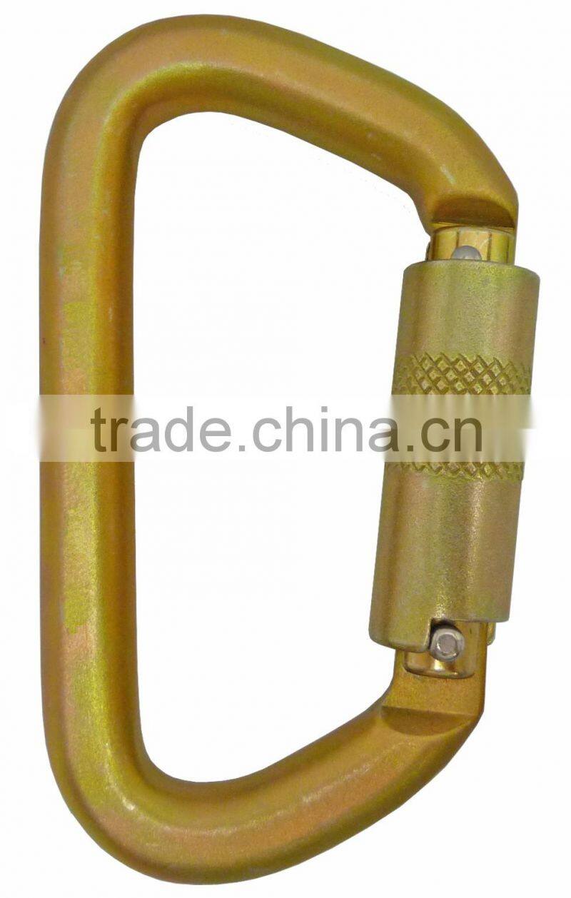 Galvanized Steel Captive Pin Type D ANSI 50kN Carabiner