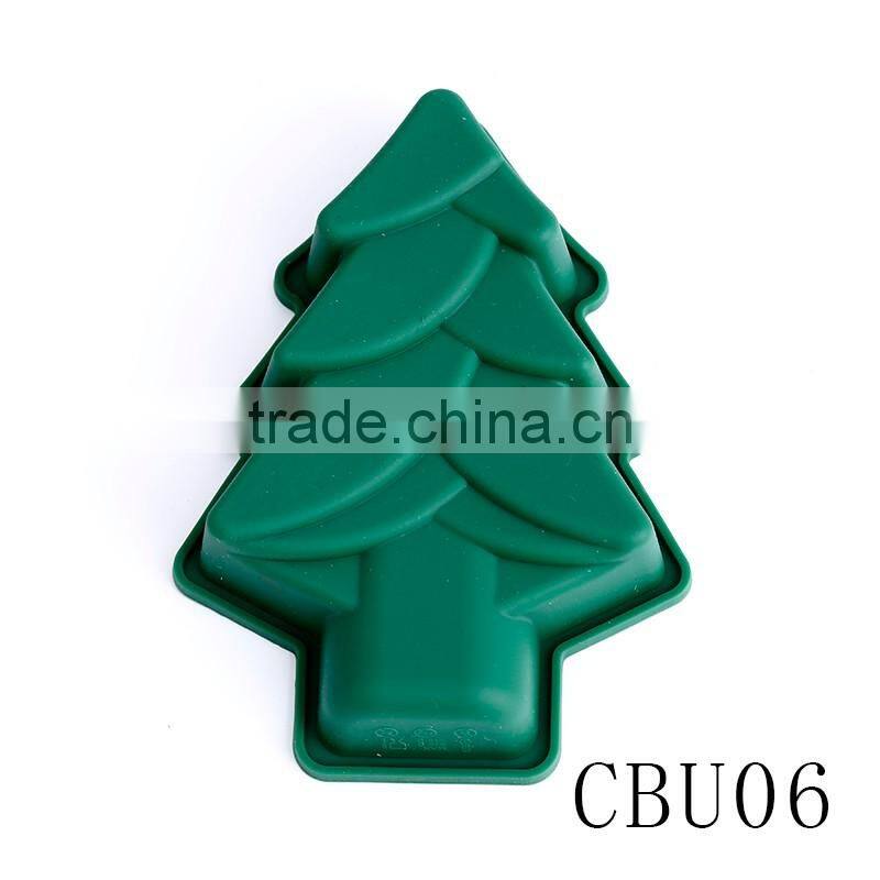 CBU06 Christmas tree style silicone cake mould