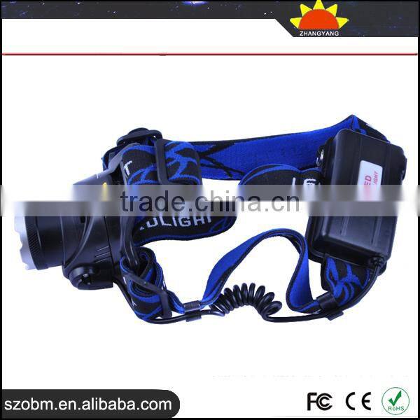 Promotional Headlamp Light SZOBM 2*18650 Protable Head LED Lamp High Power T6 Headlamp