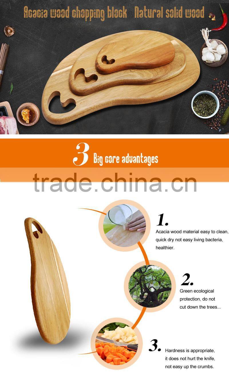 3 Piece Hand Crafted Acacia Wood Cutting Board Set