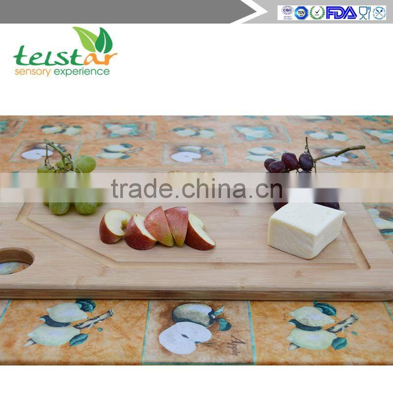 Kitchen Extra Large Natural 18x12 Bamboo Cutting Board with Deep Drip Groove