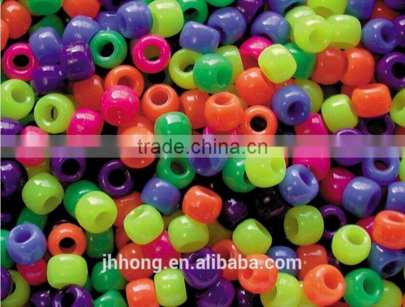 2014 populare kids diy beads mixed color plastic pony beads Colorful big hole letter beads kit for kids bracelet kit