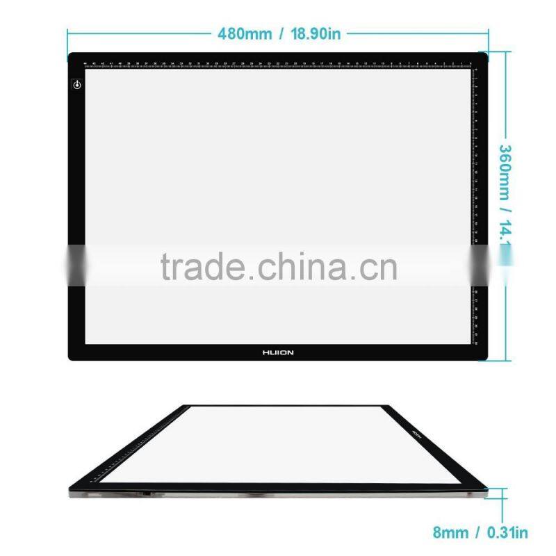 Huion LA3 USB Powered Ultra-thin Adjustable Brightness Drawing Tablets Tracing LED Light Pad LED copy/tracking board